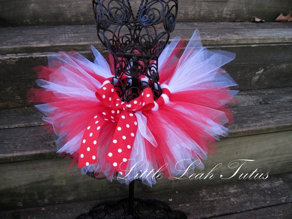 red and white striped tutu