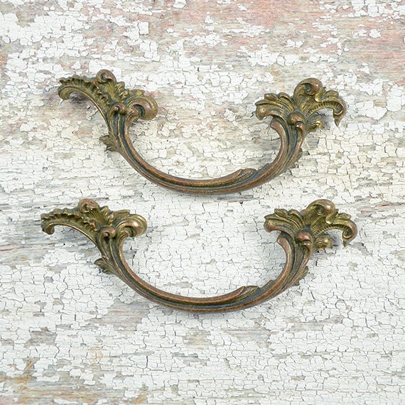 Stunning Antique French Provincial Drawer Pulls A Pair Of