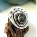Sterling silver ring with semi precious stone, quartz with inclusions of chlorites. Spring Trends