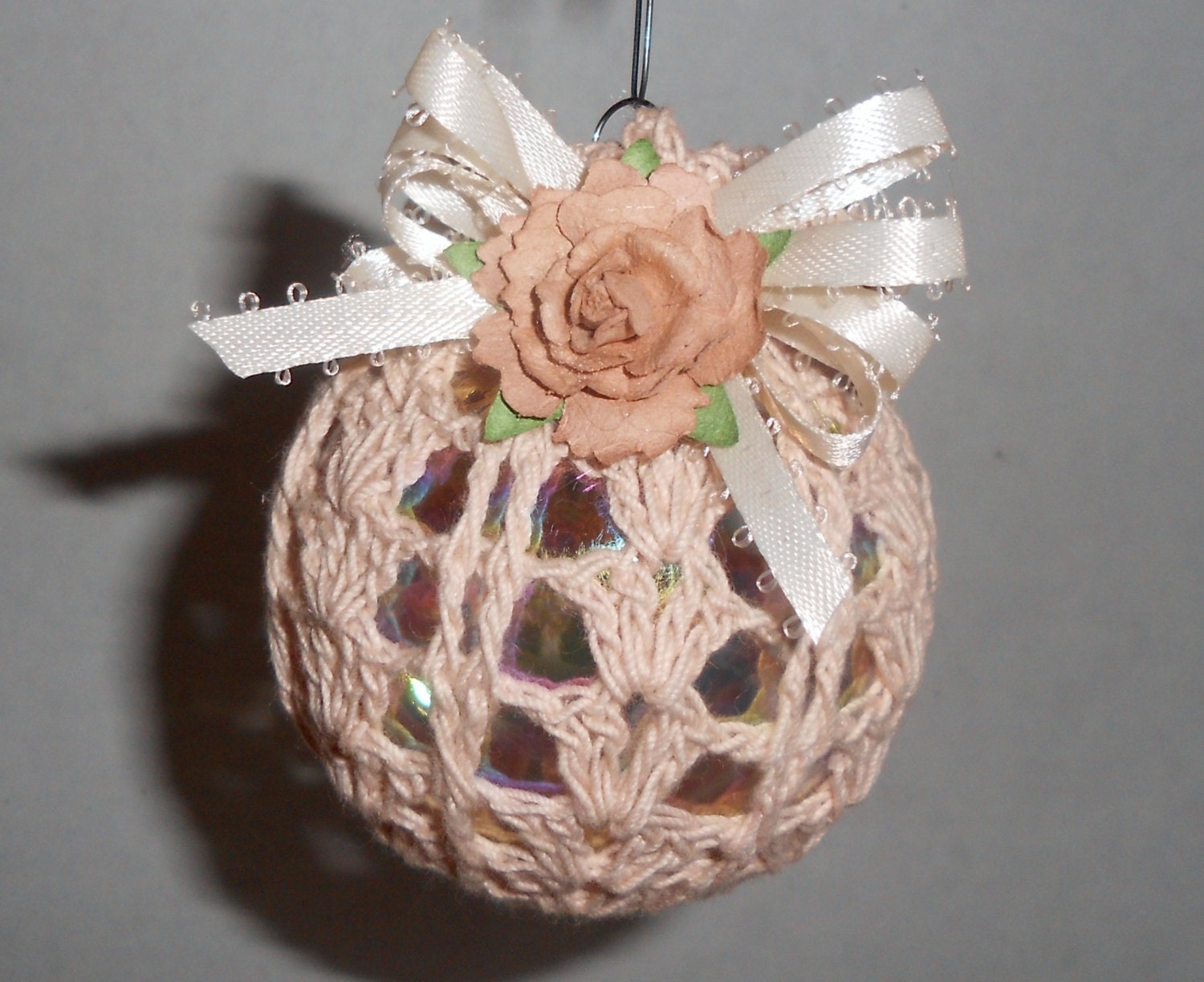 Victorian Christmas Ornament Crochet Natural
