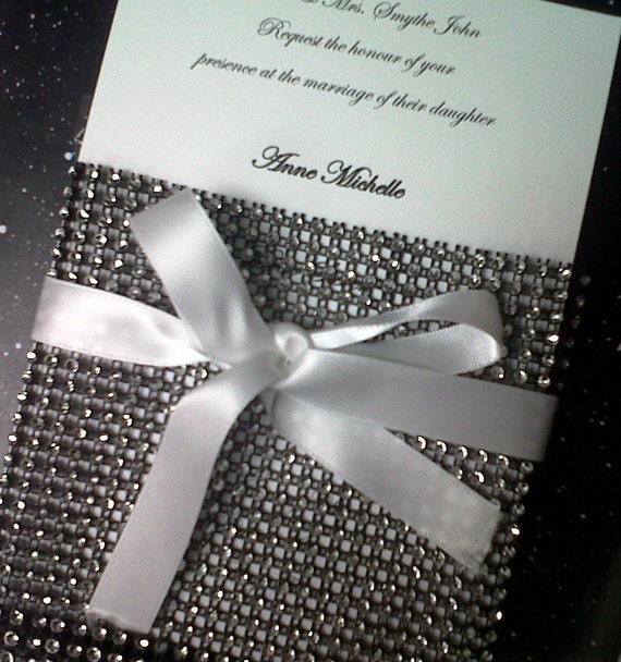 Elegant Wedding Invitations With Rhinestones 1