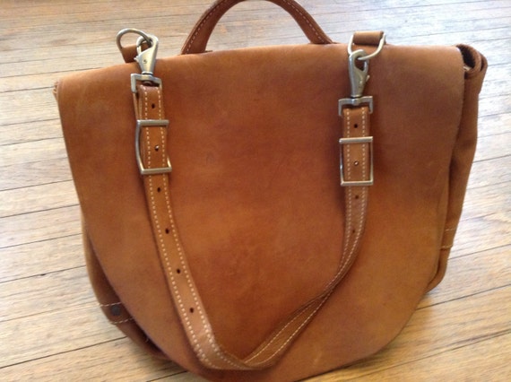 vintage leather mailbag