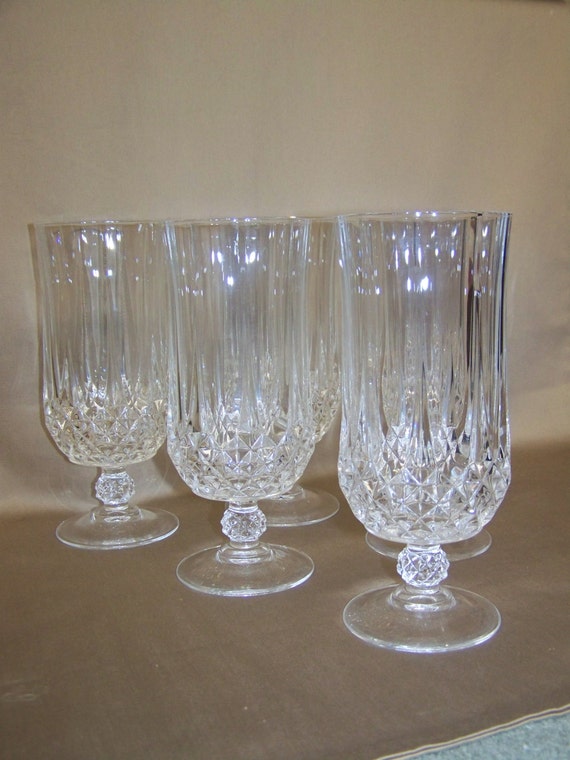 Cristal d'Arques Longchamps 6 Ice Tea Goblets by RenegadeRed