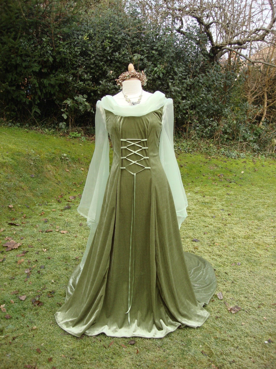 Fantasy gown renaissance medieval pagan Celtic by WYTCHHAZE