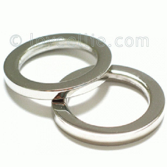 Large ORings 2 inch / 50mm Silver Nickel LOVE ELLIE Bag and Strap