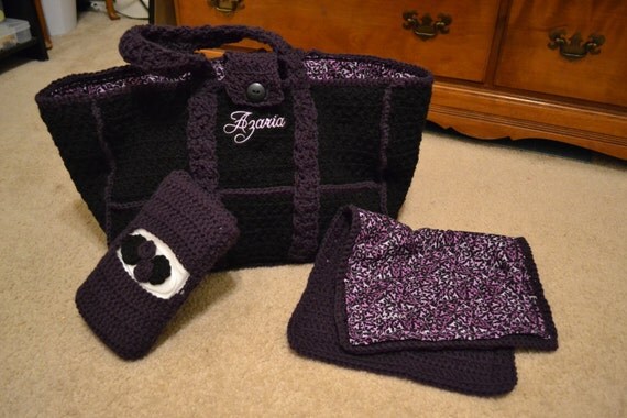 Items similar to Crochet Diaper Bag set on Etsy