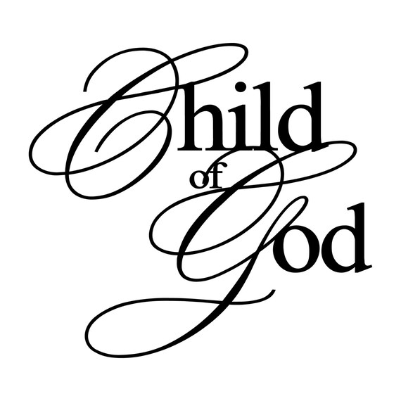 Items similar to Child of God - Elegant Script Vinyl Wall Decal Quote ...
