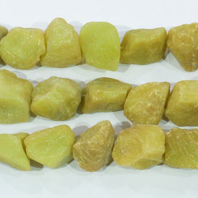2030mm Nugget Raw Butter Jade Semi Precious by beadsglory on Etsy