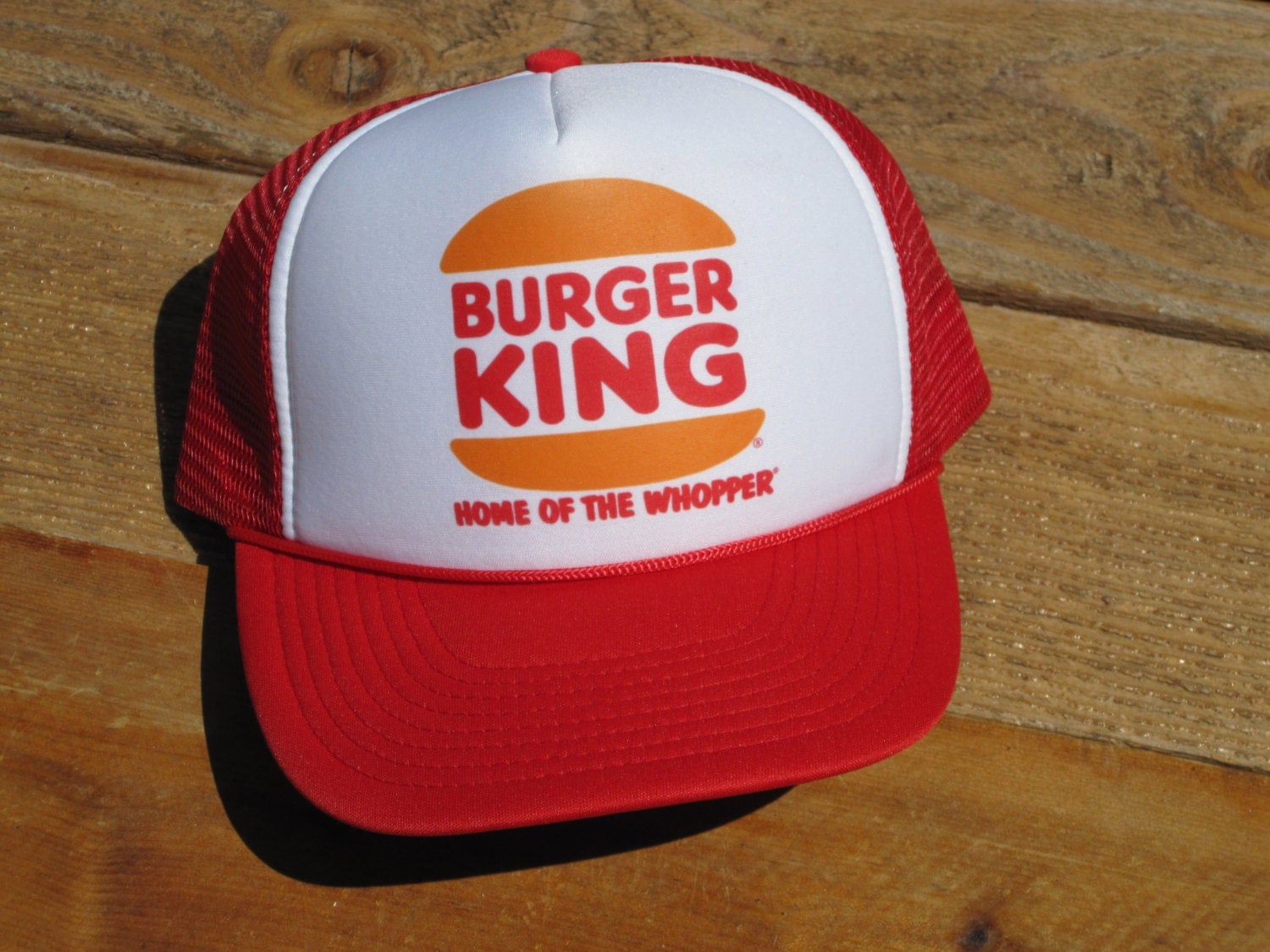 Vintage Burger King Home of the Whopper Mesh Trucker Hat