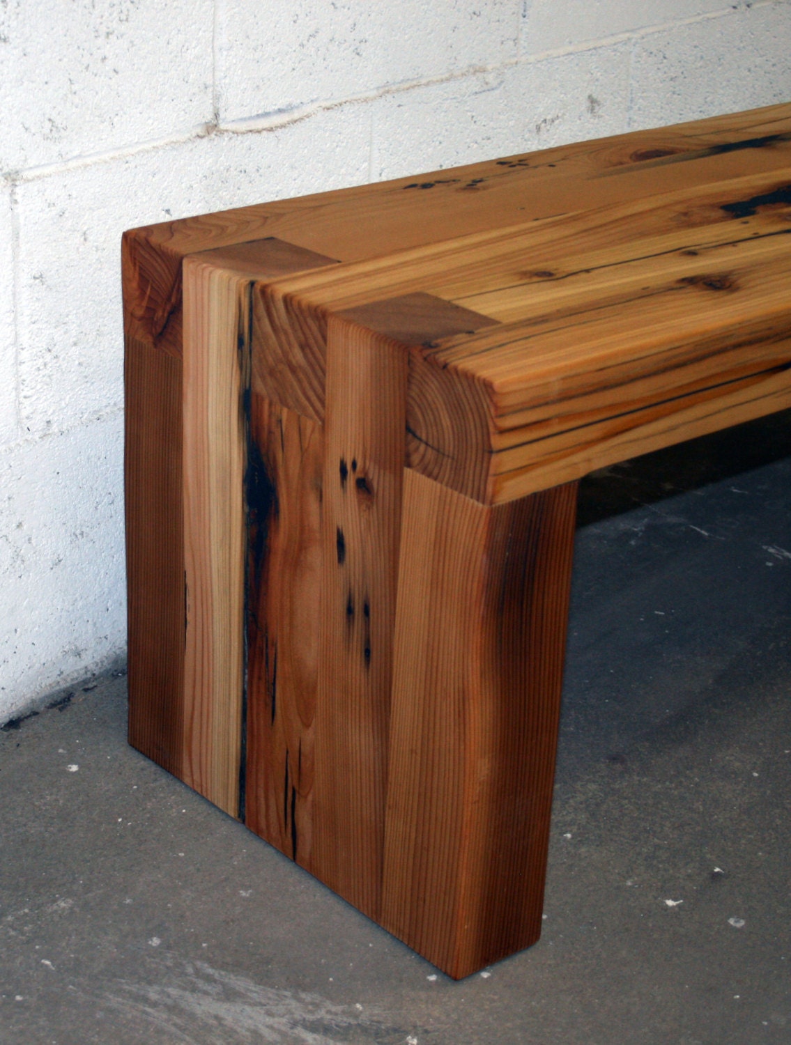 The Arcadian Box Joint Bench Table 48 long made by LunarCanyon