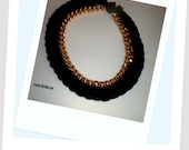black handmade chain necklace