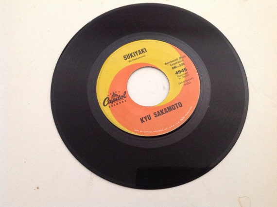 Kyu Sakamoto Sukiyaki Vintage 45 rpm vinyl record