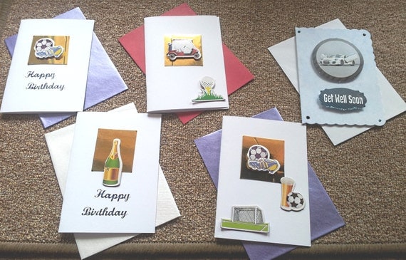 Handmade Cards for Men - Budget Card Bundle set of 5 Cards