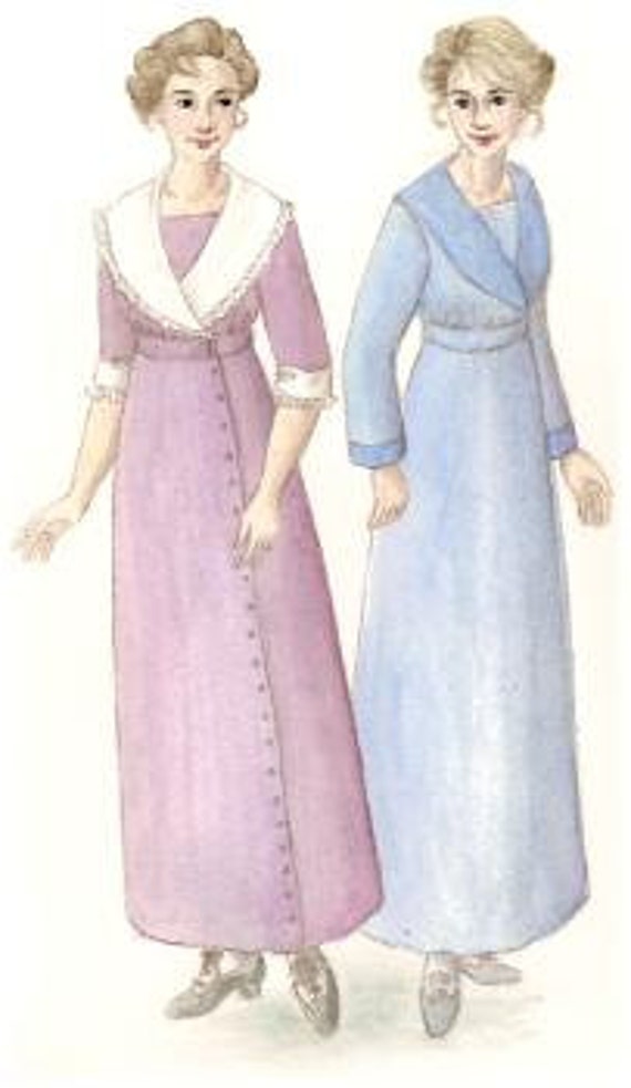 HH101 1910's Shawl Collar Dress Sewing Pattern by Hint