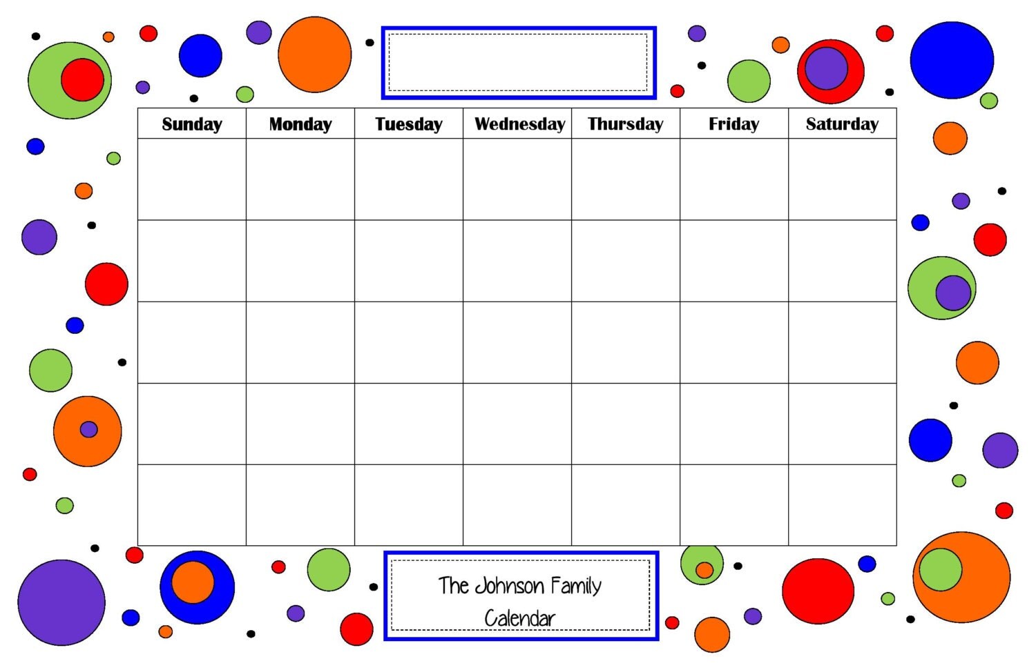 Rewritable WipeOff Reuseable Desk or Refrigerator Calendar