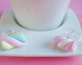 Polymer clay marshmallow ring