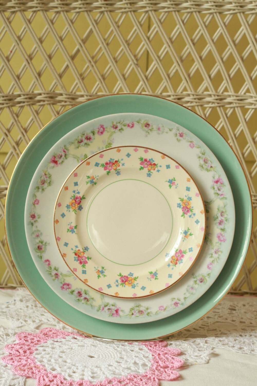 Mismatched China Wedding Dinnerware Antique Tableware