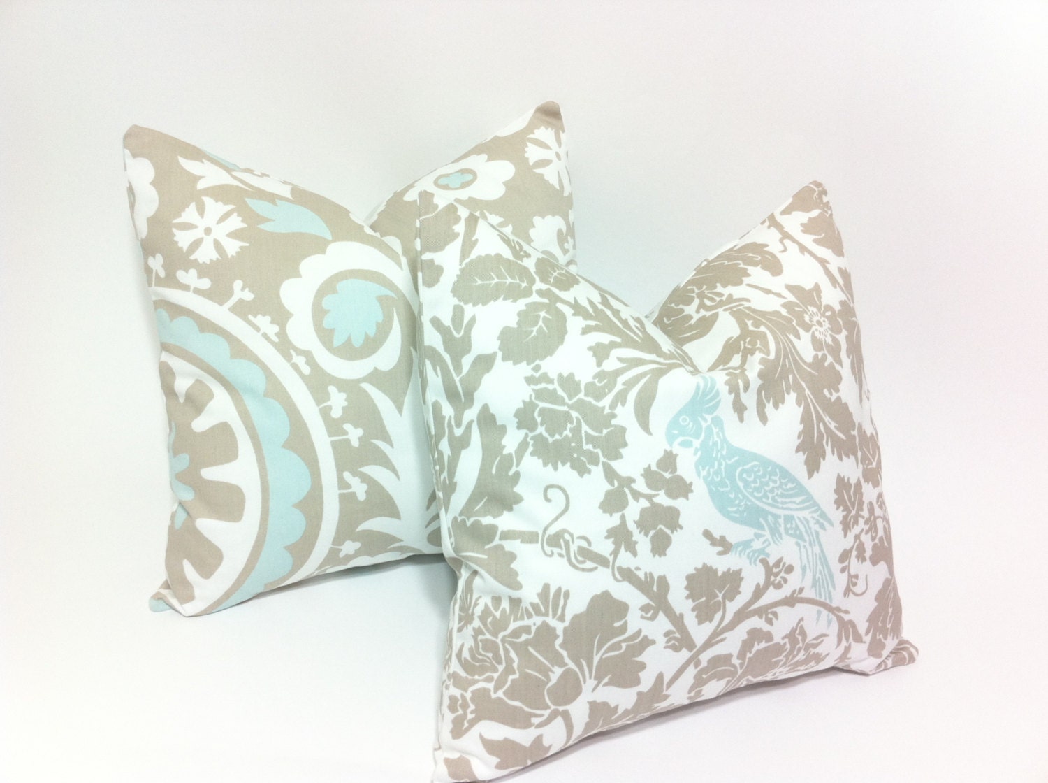 Light Blue And Taupe Decorative Throw Pillow Covers Bird   Il Fullxfull.423084328 7b1j 