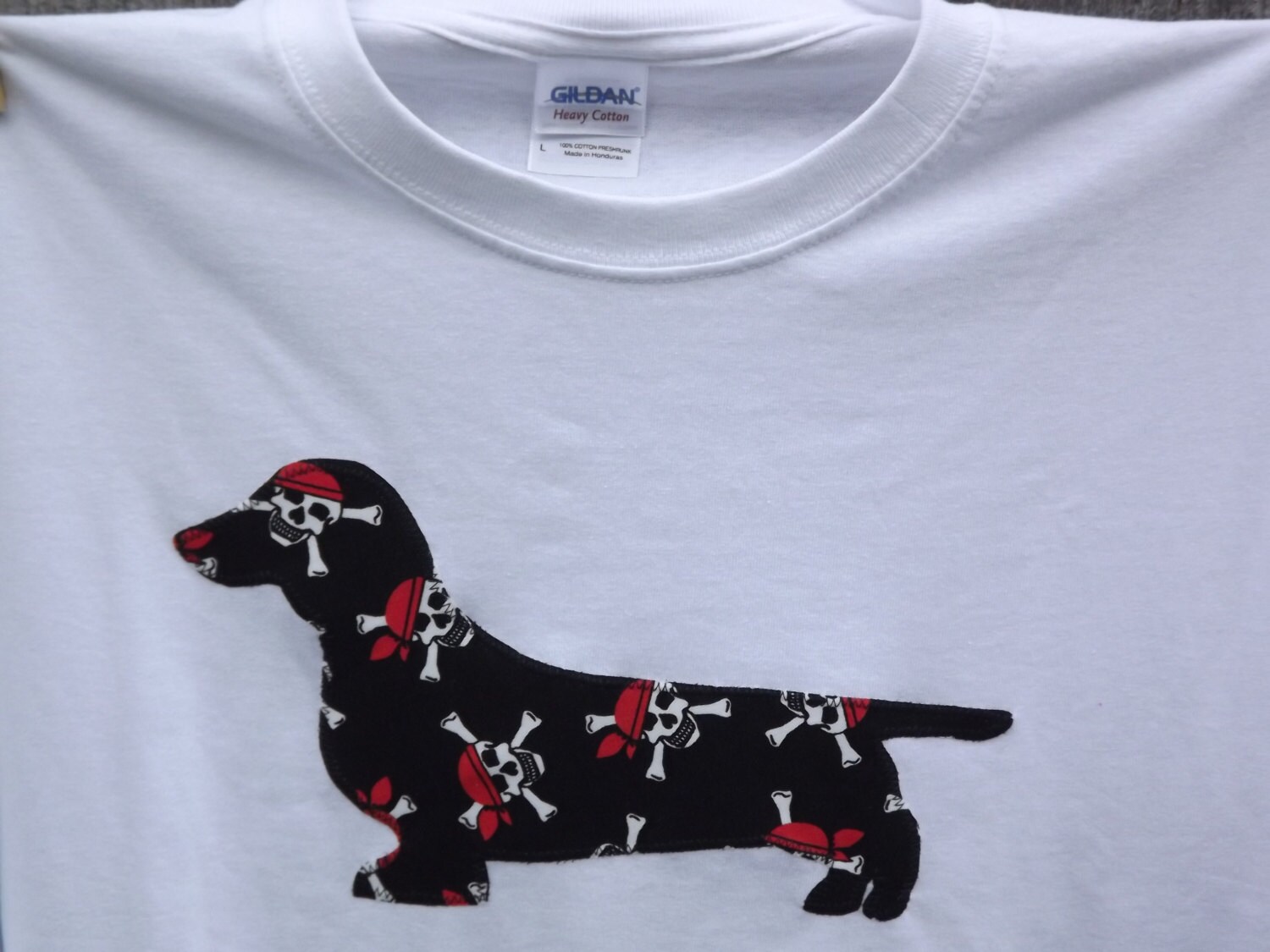 Dachshund Shirt Adult Large CLEARANCE by ParadiseStitches