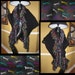 One of a kind UNISEX unique tube fringed crocheted cape poncho wrap