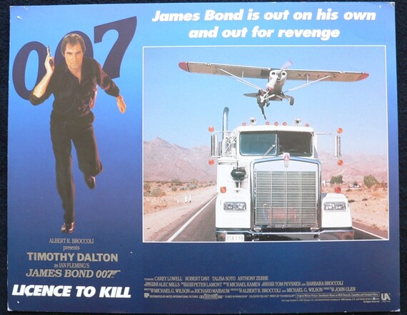 Items similar to LICENCE TO KILL. 11x14 Original Cinema Lobby Card 007 ...