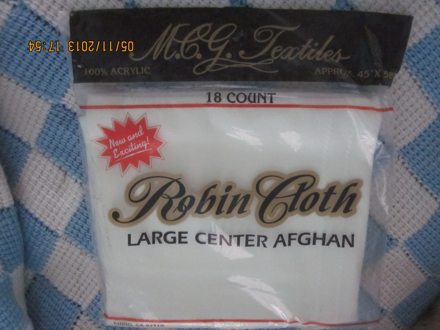 Robin Cloth Large Center Afghan Cross Stitch Cloth 45 x