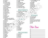 items similar to low carb diet grocery shopping checklist