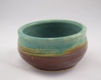 Small Decorative Bowl - green glass inside