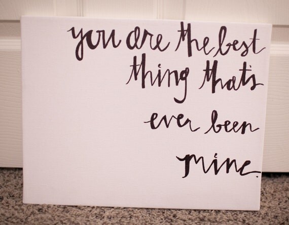 Items similar to 11x14 Hand painted canvas Taylor Swift song lyric on Etsy