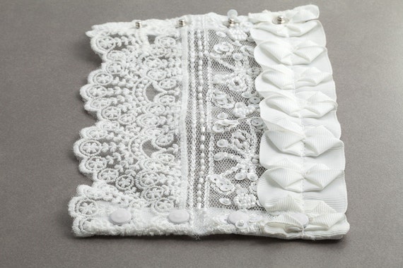 Wedding Beaded Bracelet / Wedding Lace Cuff / Victorian