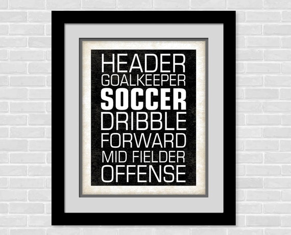 Items similar to Soccer subway art print- 8 x 10 poster - Soccer ...