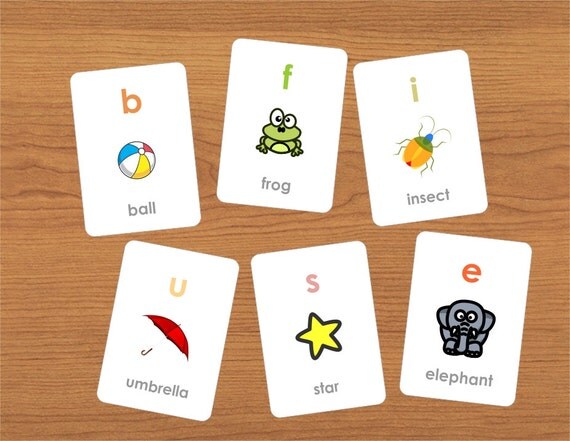 Printable Alphabet Flash Cards PDF Instant Download