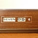 Minimalist Mod Vintage 1960's Flip Clock by Westclox in Faux Bois (Faux Wood)