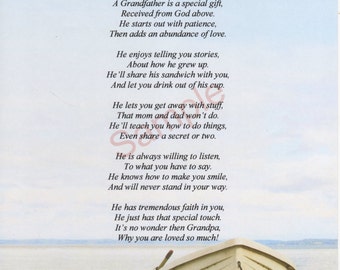 Five Stanza What Is A Father Poem shown on