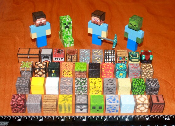 Custom Minecraft Lego Steve Creeper Diamond Pickaxe Zombie