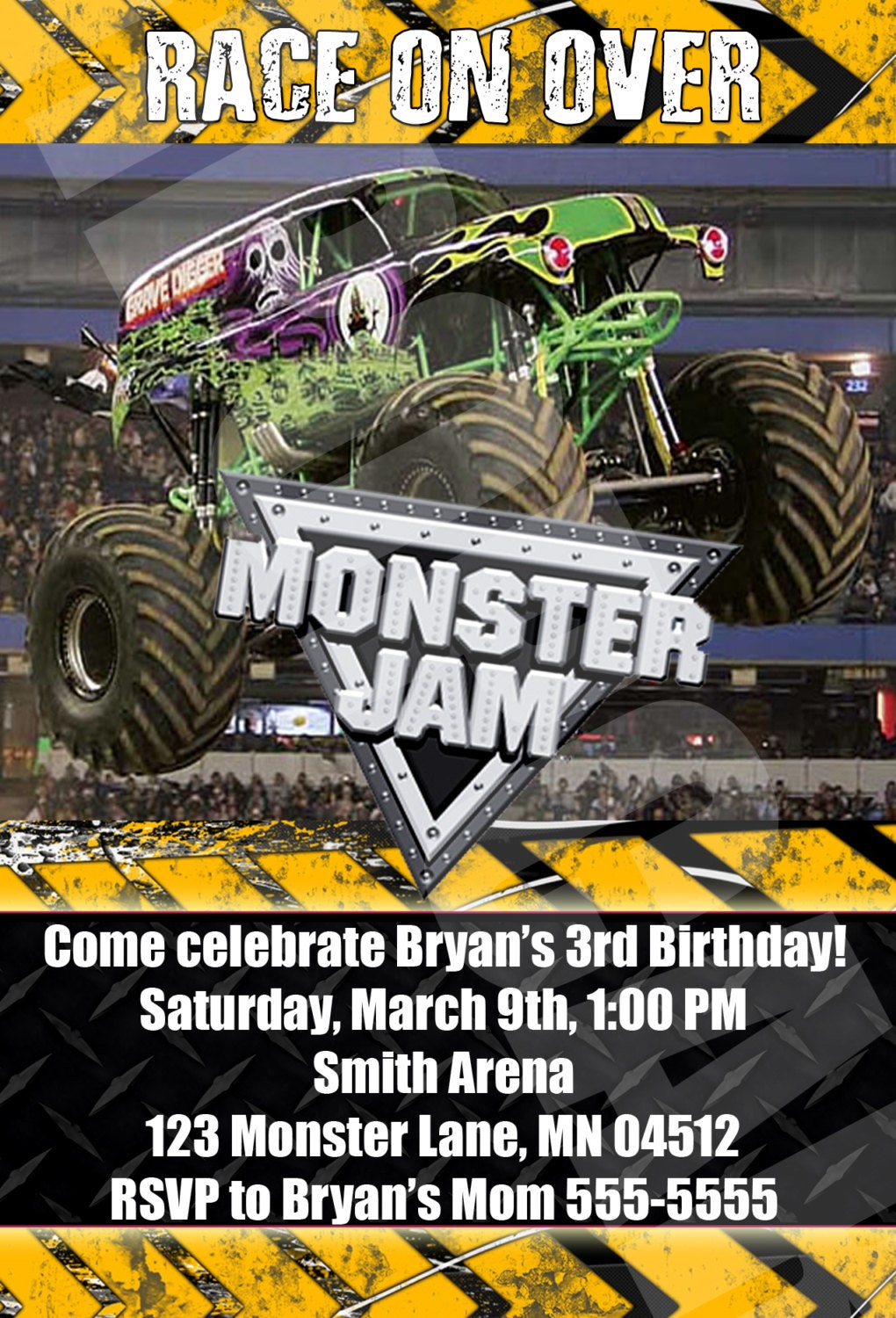 Monster Jam Invitations 6