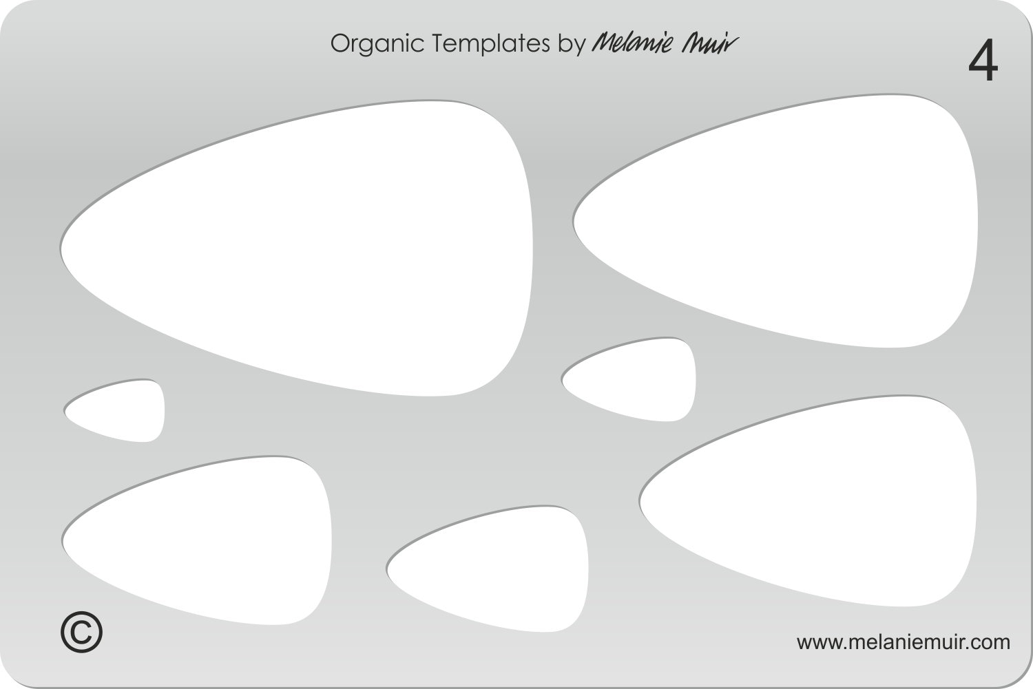 Polymer Template no 4 clear acrylic template stencil for polymer metal