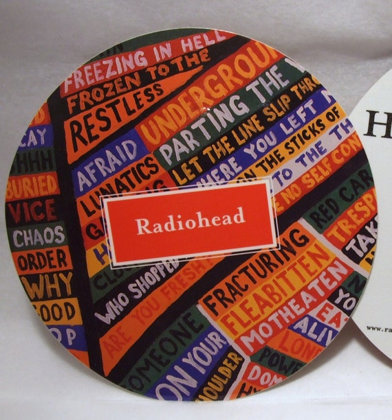 Radiohead Sticker Hail to The Thief Album Art Big Glossy Round