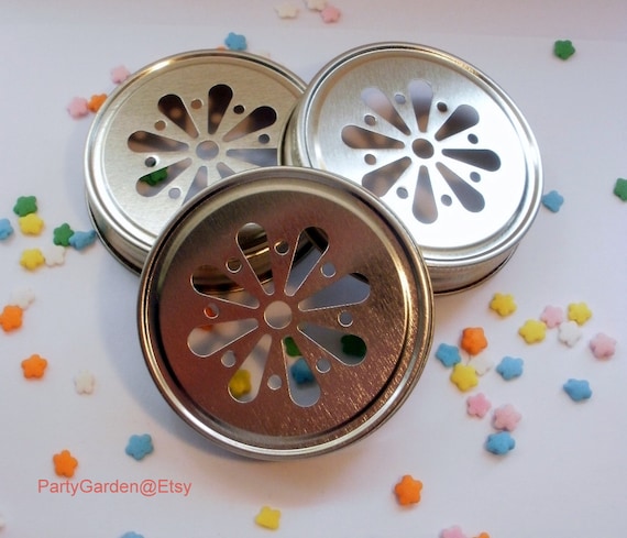 Mason Jar Daisy Lid - Gold Finish - set of 25 Il_570xn