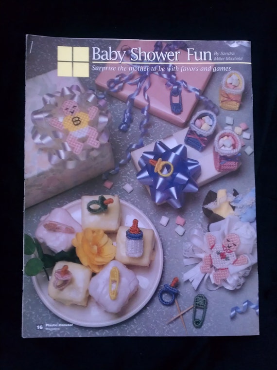 Items similar to BABY SHOWER FUN Plastic Canvas Pattern Page 40 w/ Free