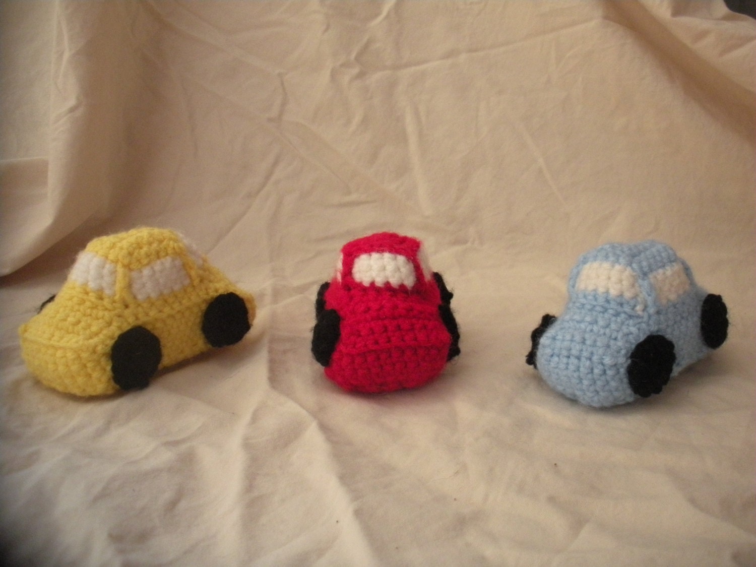 Crochet Cars. Set of 3. Boys or Girls sets available Amigurumi