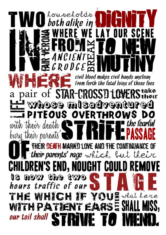 What is the significance of the opening lines of Romeo and Juliet