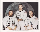 Photo-lithograph of the Apollo 11 Crew