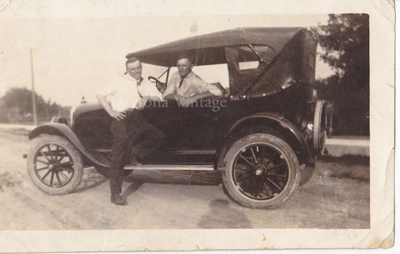 Model T with Two Men