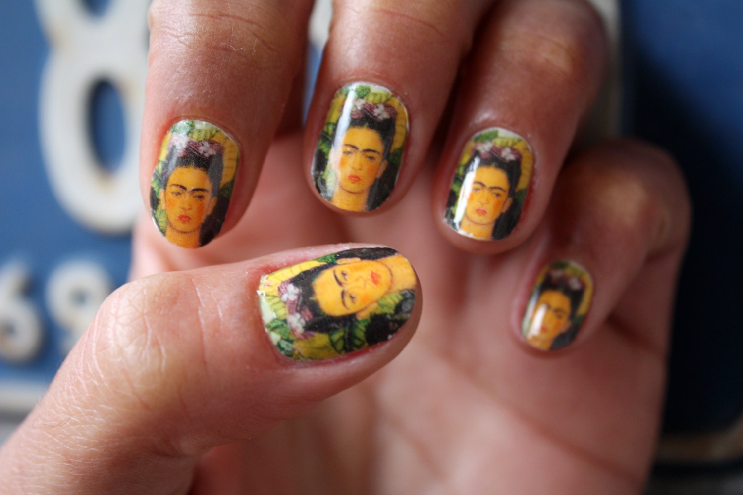 Items similar to Frida Kahlo Nail Art Decals on Etsy