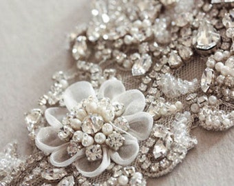 Wedding sash - Viola 15 inches (Made to Order)