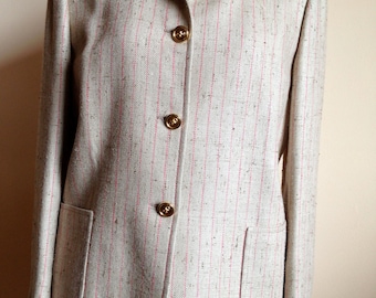 Celine natural silk suit, skirt and jacket, spring wedding