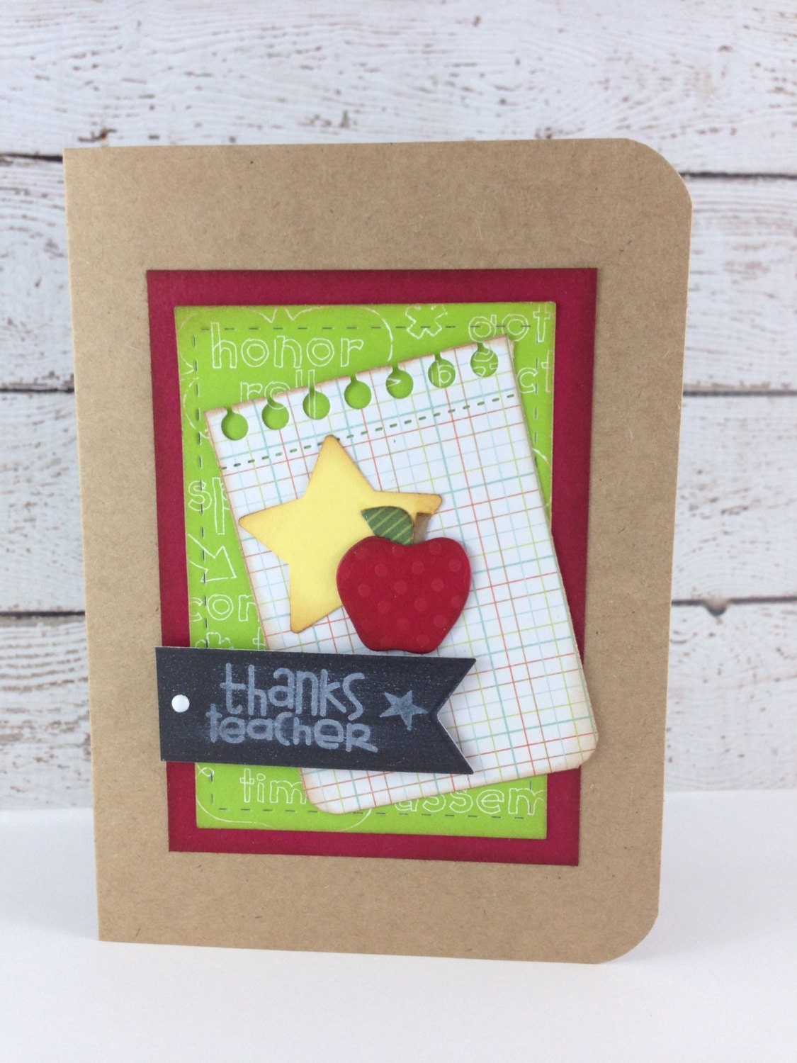 handmade teacher greeting card