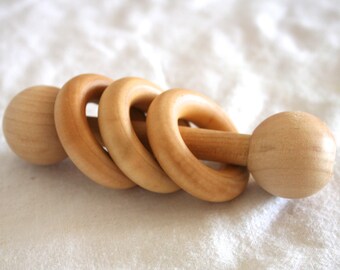 Wooden Baby Rattle - Montessori Inspired