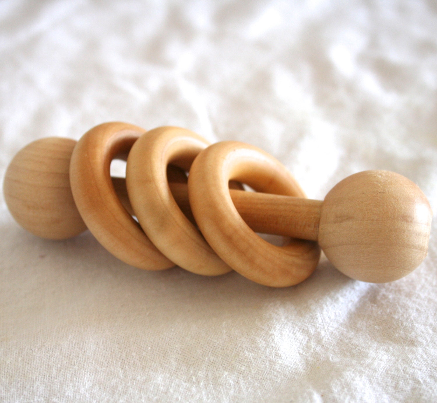 Wooden Baby Rattle Montessori Inspired
